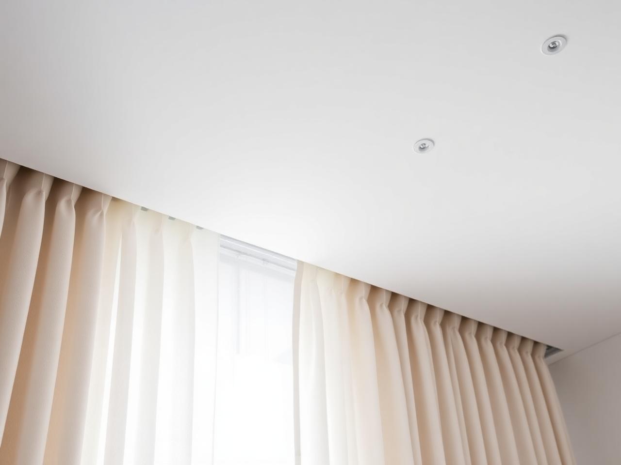 Curtain tracks installed for wave curtains in Dubai