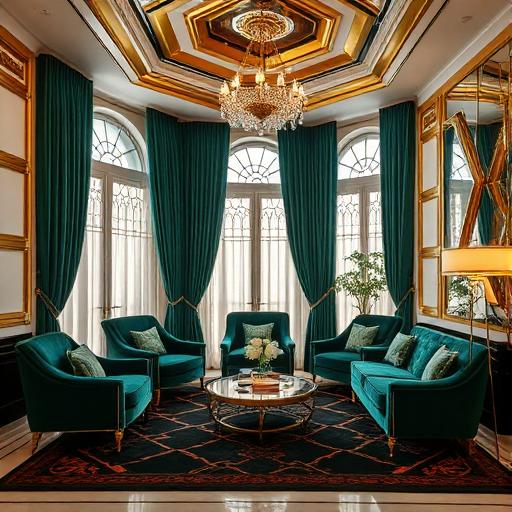 Art Deco curtain style